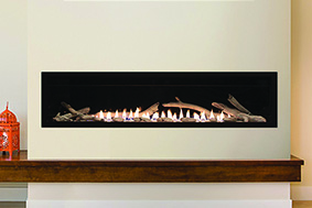 White Mountain Hearth EF39 Nexfire 39-Inch Traditional Electric Fireplace  with Inner Glow Log Set and Brick Liner